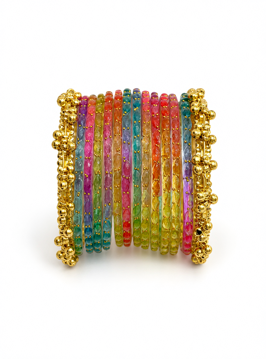 Heavy Kashmiri Ghungroo Bangle Set - Image 2