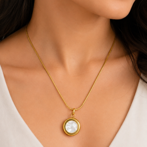 Celeste Mother of Pearl Pendant Necklace