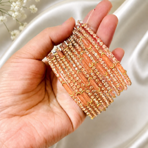 RaSha Jewels 12 Yellow Glass Moon Bangles