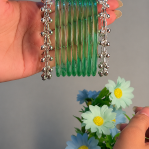 8 Green Jelly Bangles with 2 Silver Ghungroo Bangles | RaSha Jewels