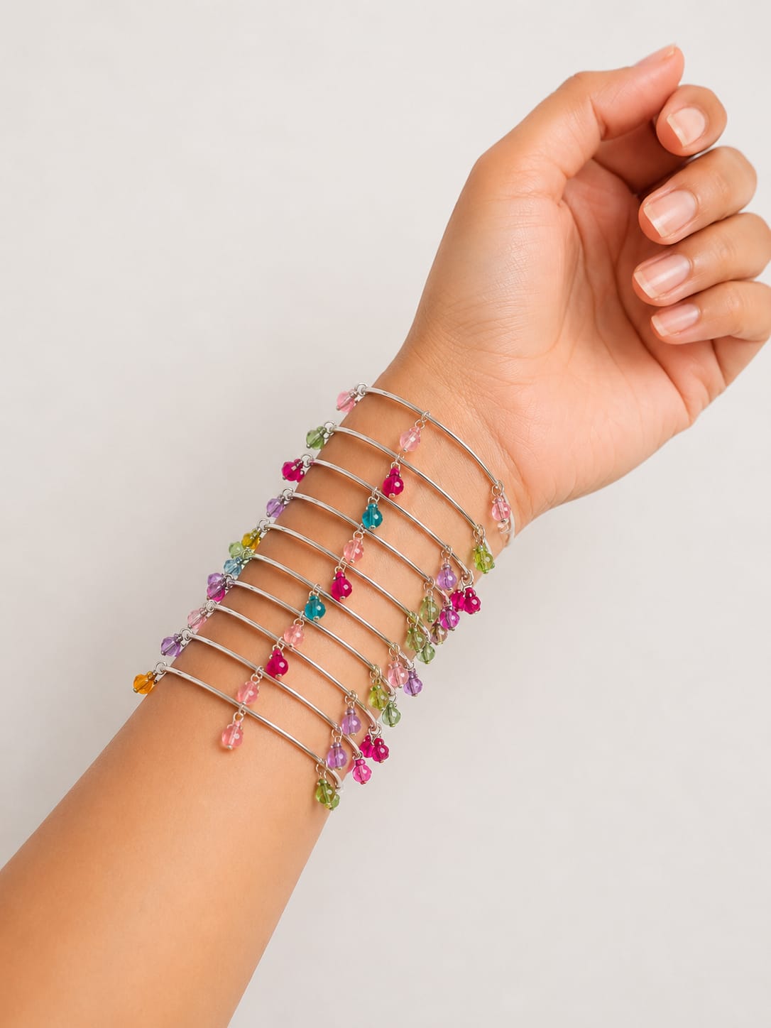 Multikashmiri Ghungroo Bangles (8 pieces)
