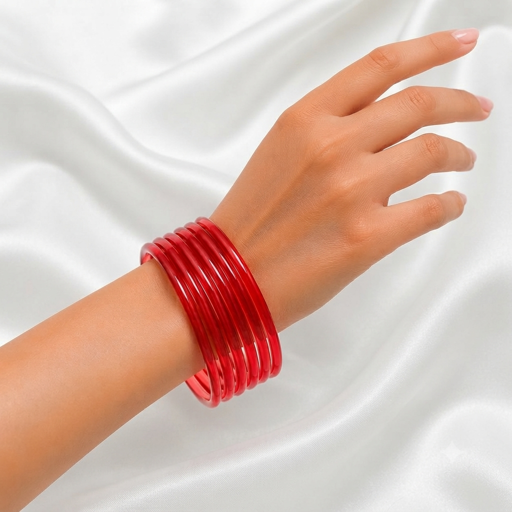 Red Jelly Bangles