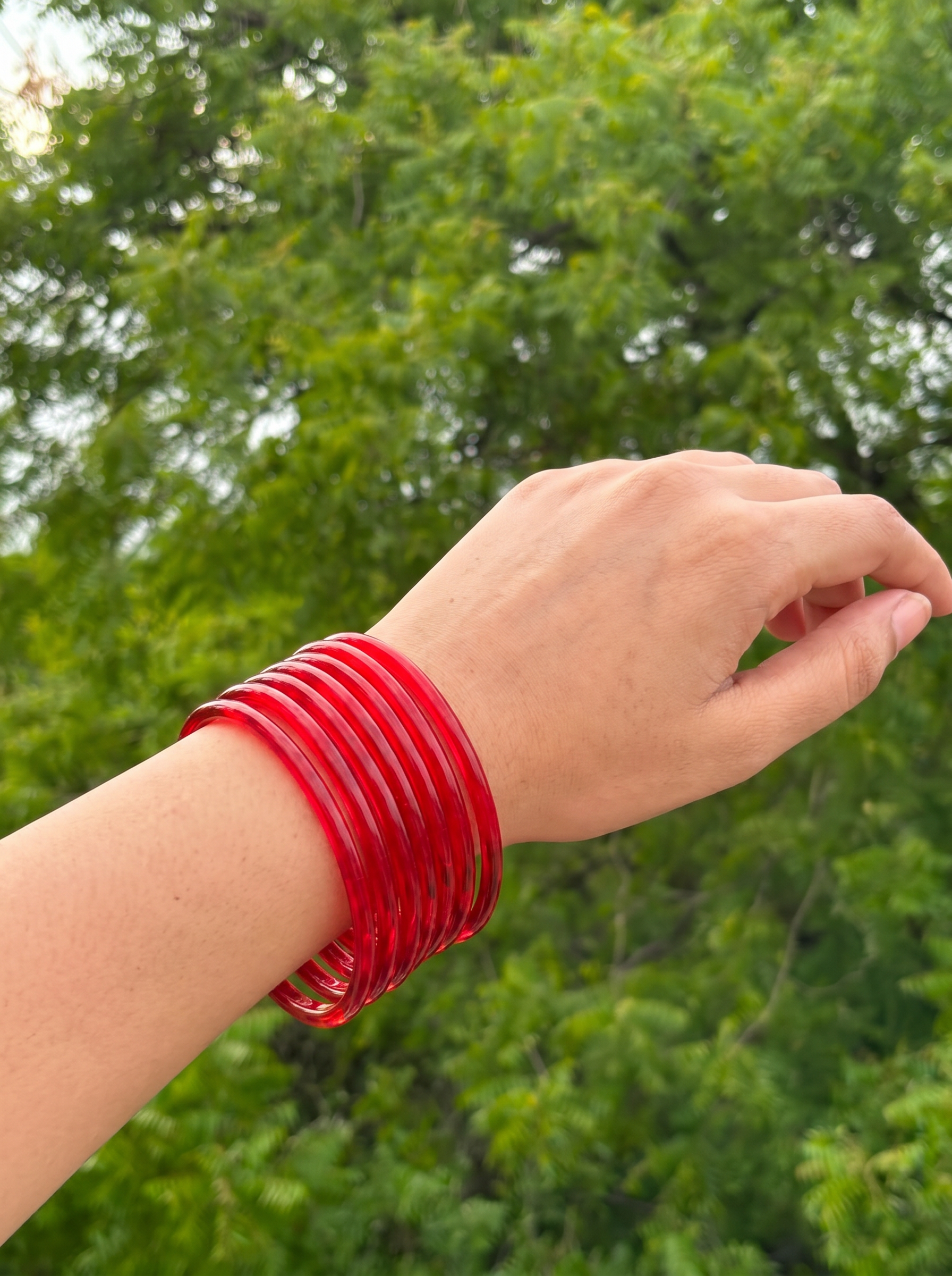 Red Jelly Bangles - Image 2