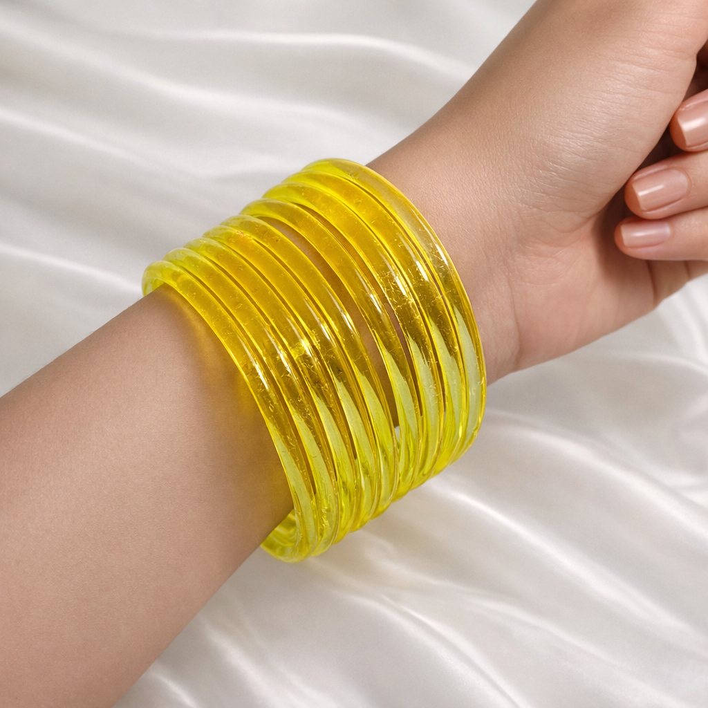 Yellow Jelly Bangles