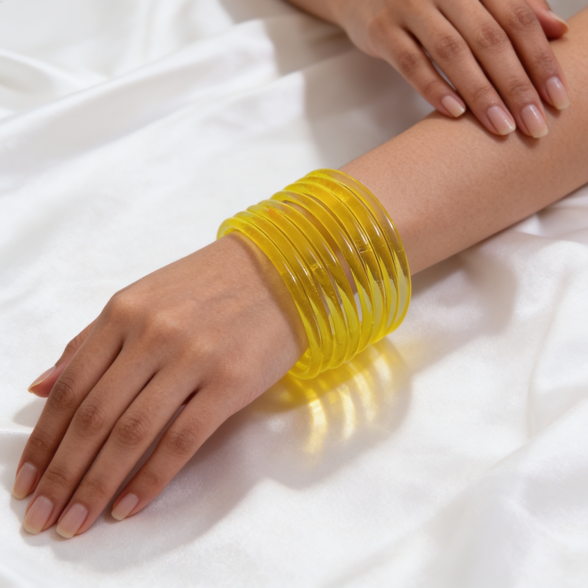 Yellow Jelly Bangles - Image 3